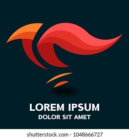 Eagle logo . Vector illustration isolated on background .
