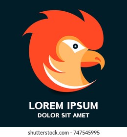 Eagle logo . Vector illustration isolated on background .
