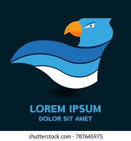 Eagle logo . Vector illustration isolated on background .
