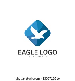 Eagle logo vector illustration. modern eagle logo template isolated on white background