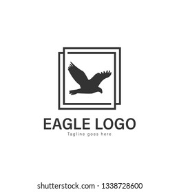 Eagle logo vector illustration. modern eagle logo template isolated on white background