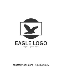 Eagle logo vector illustration. modern eagle logo template isolated on white background