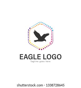 Eagle logo vector illustration. modern eagle logo template isolated on white background