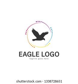 Eagle logo vector illustration. modern eagle logo template isolated on white background