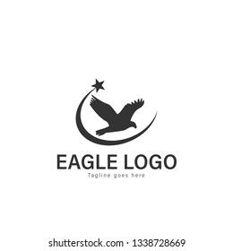 Eagle logo vector illustration. modern eagle logo template isolated on white background