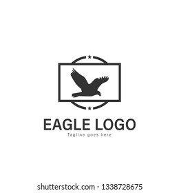 Eagle logo vector illustration. modern eagle logo template isolated on white background