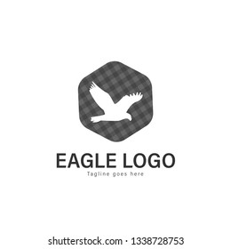 Eagle logo vector illustration. modern eagle logo template isolated on white background