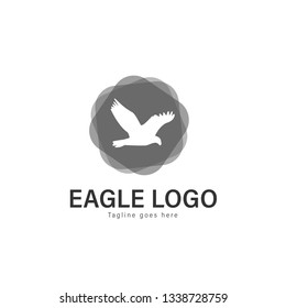 Eagle logo vector illustration. modern eagle logo template isolated on white background