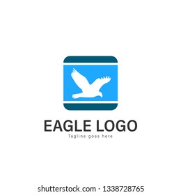 Eagle logo vector illustration. modern eagle logo template isolated on white background