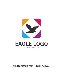 Eagle logo vector illustration. modern eagle logo template isolated on white background