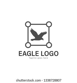 Eagle logo vector illustration. modern eagle logo template isolated on white background