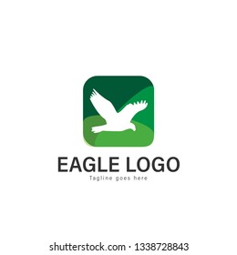 Eagle logo vector illustration. modern eagle logo template isolated on white background