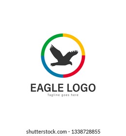Eagle logo vector illustration. modern eagle logo template isolated on white background