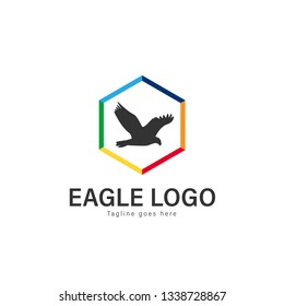 Eagle logo vector illustration. modern eagle logo template isolated on white background