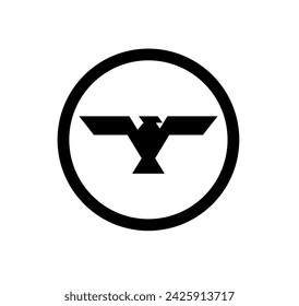 Eagle logo vector illustration on white background