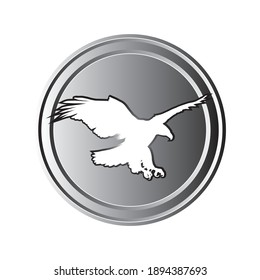 Logotipo de águila, ilustración vectorial, fondo blanco
