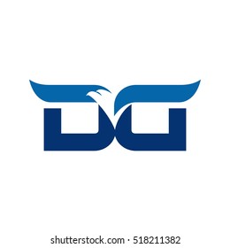 eagle logo vector. letter D and G logo vector.