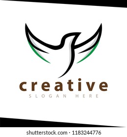 eagle logo vector line