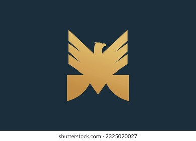 Logotipo vectorial de águila con concepto moderno diseño creativo único