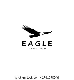 Eagle logo vector with negative space concept