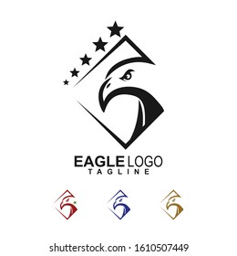 eagle logo vector silhouette design art falcon