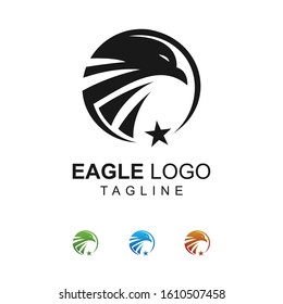 eagle logo vector silhouette design art falcon