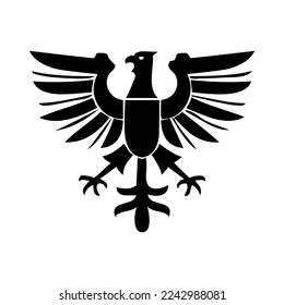 vector del logotipo del águila. silueta de águila varios modelos de diseño, silueta de icono de cabeza de águila es muy adecuada para usar en camisetas, tatuajes y otros elementos de diseño.