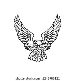 eagle logo vector. eagle silhouette various design models, eagle head icon silhouette is very suitable for use in t-shirts, tattoos, and other design elements.