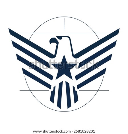 Eagle logo vector, Eagle and ster design element 