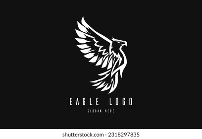 Eagle logo vector. Stylized graphic eagle bird logo template, Vector element for logo, badges or labels design.