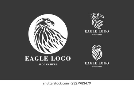 Eagle logo vector. Stylized graphic eagle bird logo template, Vector element for logo, badges or labels design.