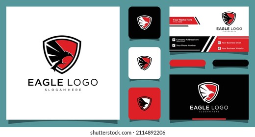 Eagle Logo Vector symbol with business card design