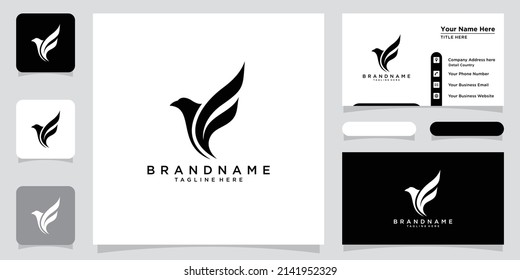 Eagle Logo Vector symbol with business card design