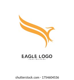 Plantilla vectorial de logotipo de águila, diseño de símbolo, diseño simple y creativo