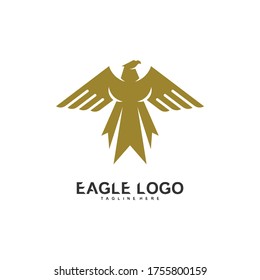 Adler-Logo, Vektorvorlage, einfaches Design, einfaches und kreatives Design