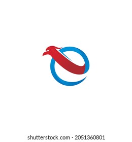  Adler-Logo, Vektorgrafik von Wildadler-Vogelfalken, einzeln 