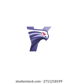 Logotipo del águila Y: Inspirado en el emblema del pájaro para la identidad empresarial. Aislado sobre fondo blanco.