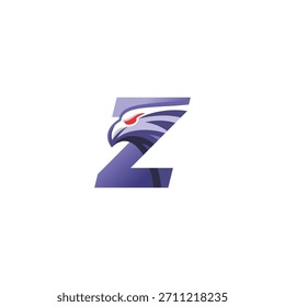 Logotipo del águila Z: Inspirado en el emblema del pájaro para la identidad empresarial. Aislado sobre fondo blanco.