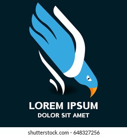 Eagle logotip . Vector illustration isolated on background .
