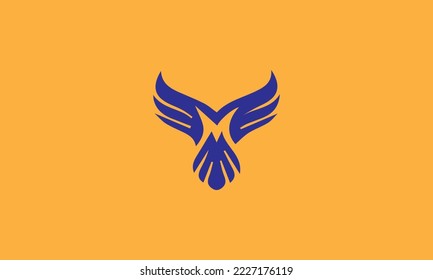 Eagle look vector logo design.