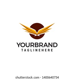 eagle luxury circle logo design concept template vector