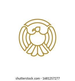 Eagle luxury logo line design