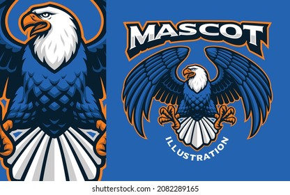 Eagle Mascot Badge, sports emblem