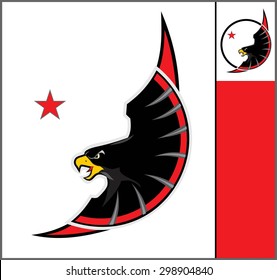 Eagle. Mascot Eagle. Black eagle logo.