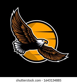 Eagle mascot character premium vector