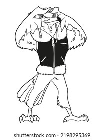 Eagle mascot design vector inspiration for your team in vintage style