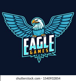 eagle mascot esport logo design