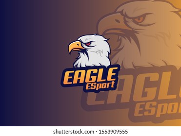 Eagle Mascot for E-Sport Logo Design 