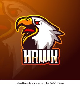 Eagle mascot esport logo design