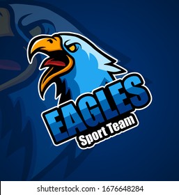 Eagle mascot esport logo design